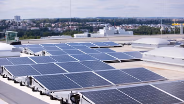 Solar PV installation at a Unilever factory in Heilbronn, Germany, part of our shift towards renewable energy.