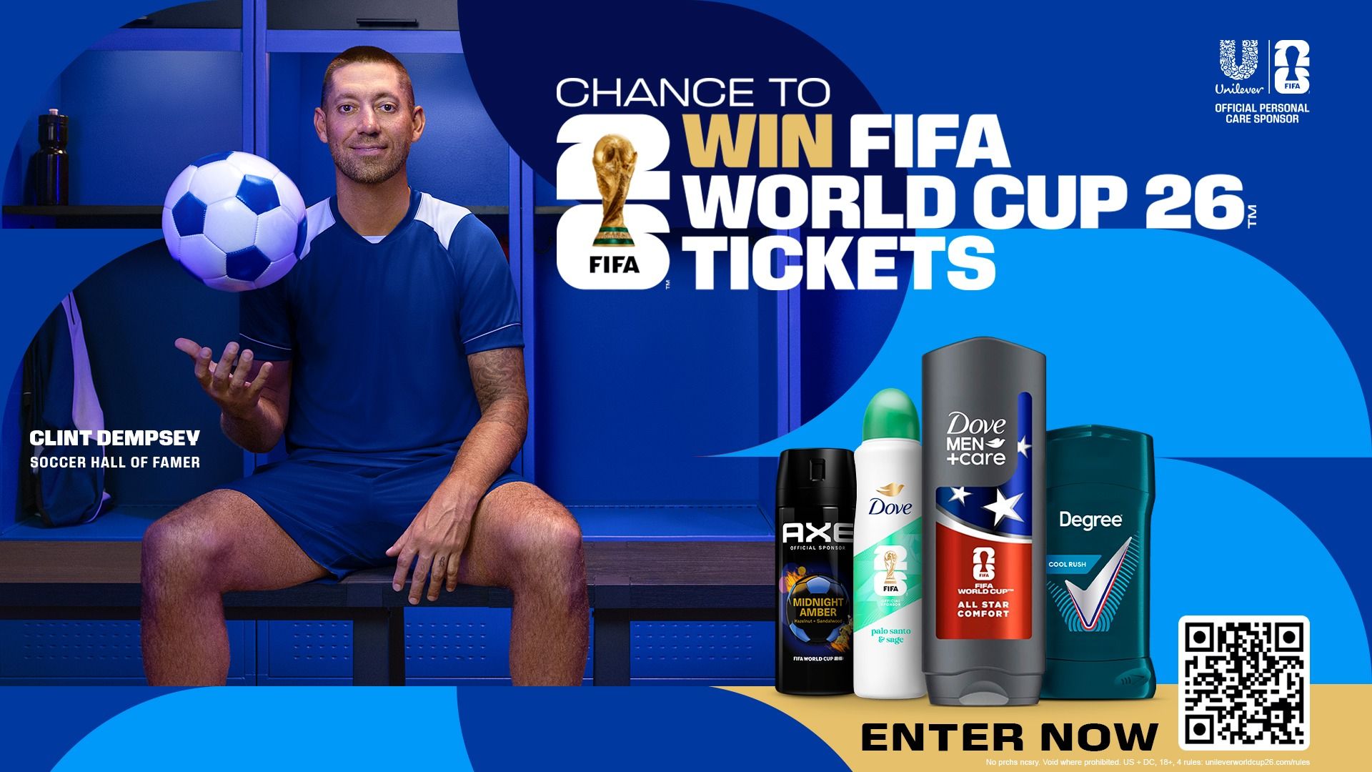 Unilever and Soccer Hall of Famer, Clint Dempsey, are teaming up to help fans stay fresh with powerhouse brands as the FIFA World Cup 26™ heats up.