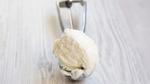 Ice cream in an ice cream scooper