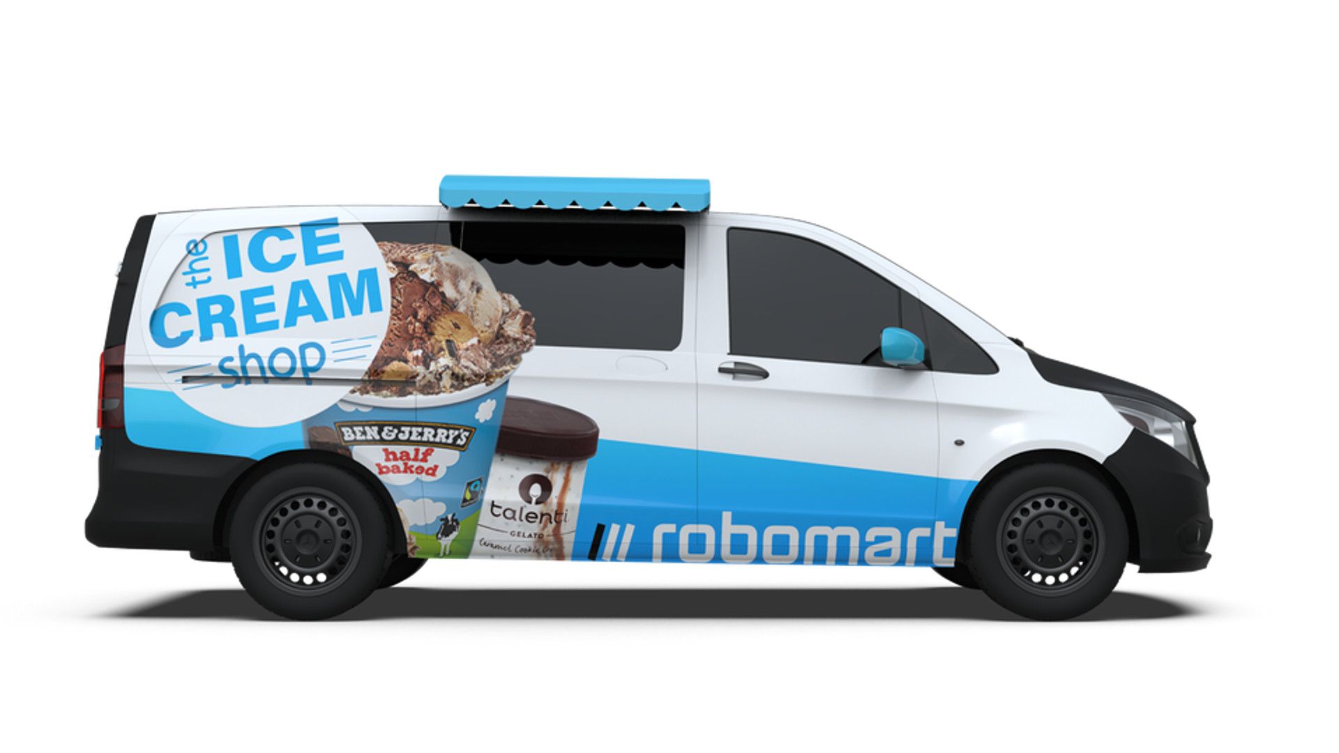 Robomart ice cream van, a virtual store you can hail like a cab