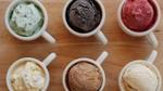 Different ice cream flavors is separate cups